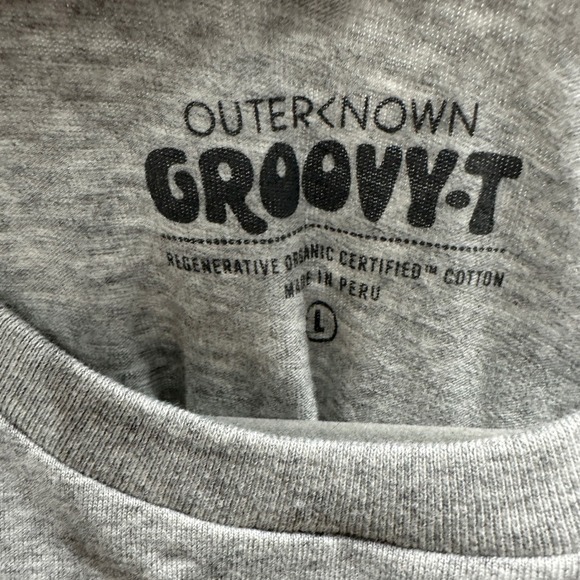 Outerknown Groovy-T Relaxed T-Shirt Dress Organic Cotton Gray Women's Large NEW - Picture 5 of 9